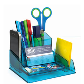 Desk Organiser - Tinted Blue